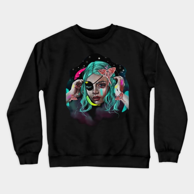 Lunar Pirate Crewneck Sweatshirt by Ria_Mizuko